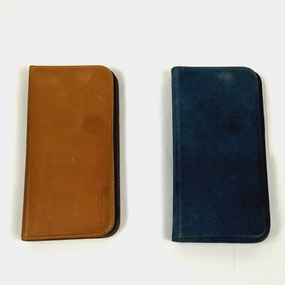 iphone 12 Pro Max Phone Case Wallets Tan and Blue